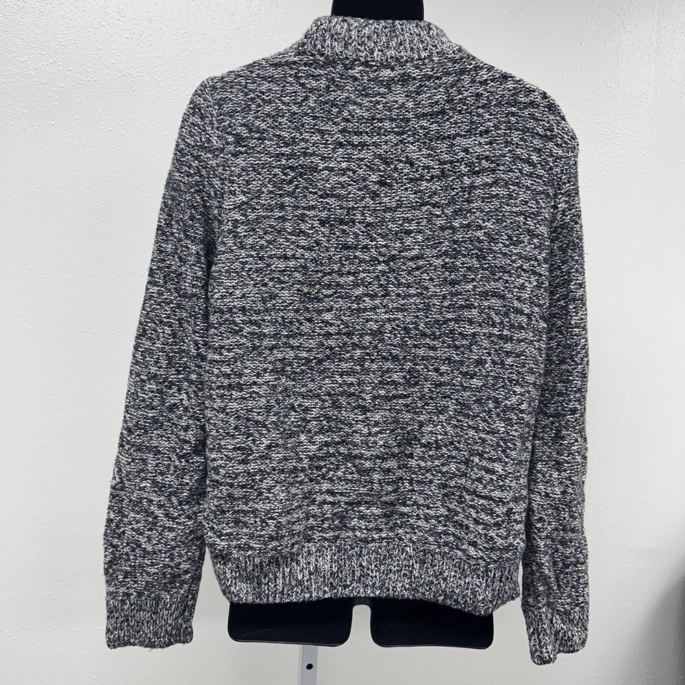 Tommy Hilfiger Mock Neck Cable Comfortable Fall Sweater Black/Gray/White XL - Picture 7 of 13